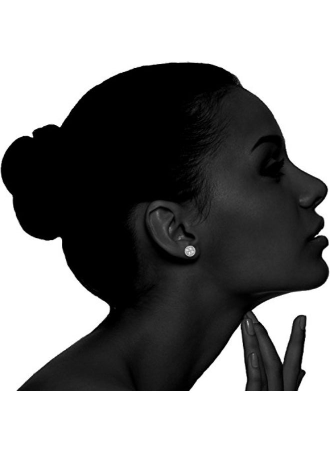 بافوا أقراط كبس مرصعة بالزركونيا المكعبة - Image 2