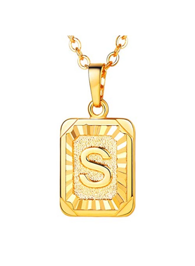 U7 A-Z 26 Letters Pendant Necklace - Image 1