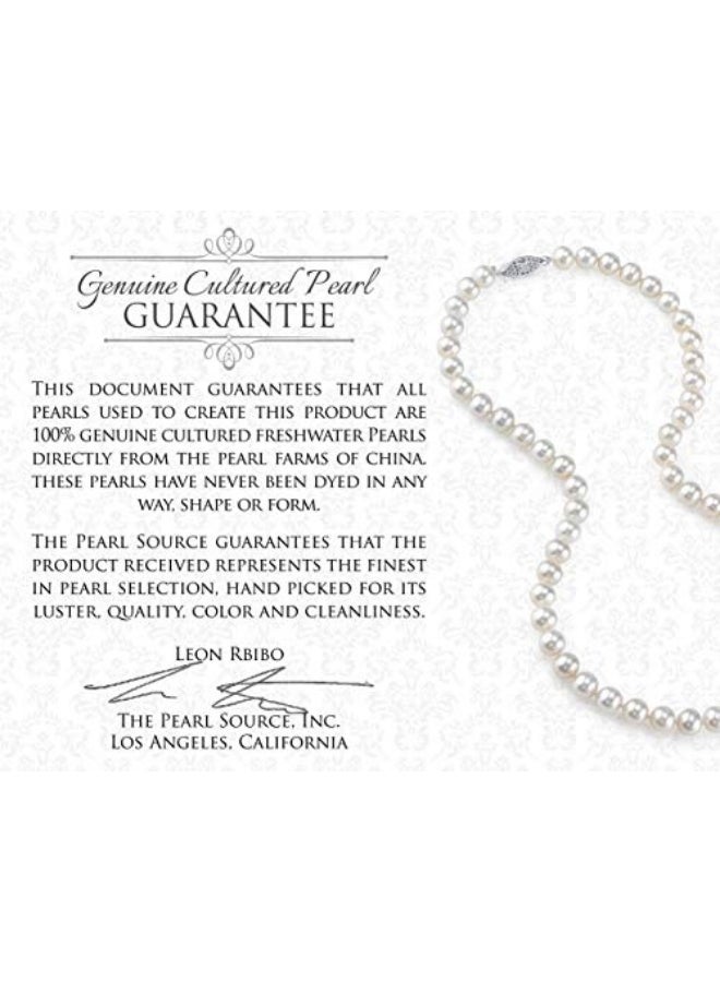 The Pearl Source Round Cultured Pearl Necklace  - Image 3