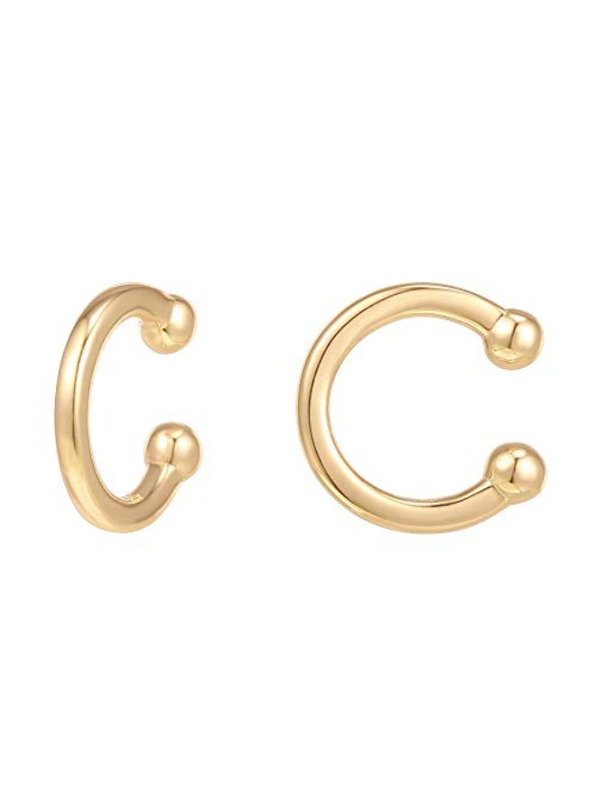 PAVOI - Round Huggie Cuff Earrings - Image 1