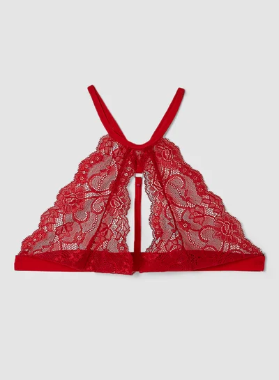 trendyol Lace Bralette Burgundy