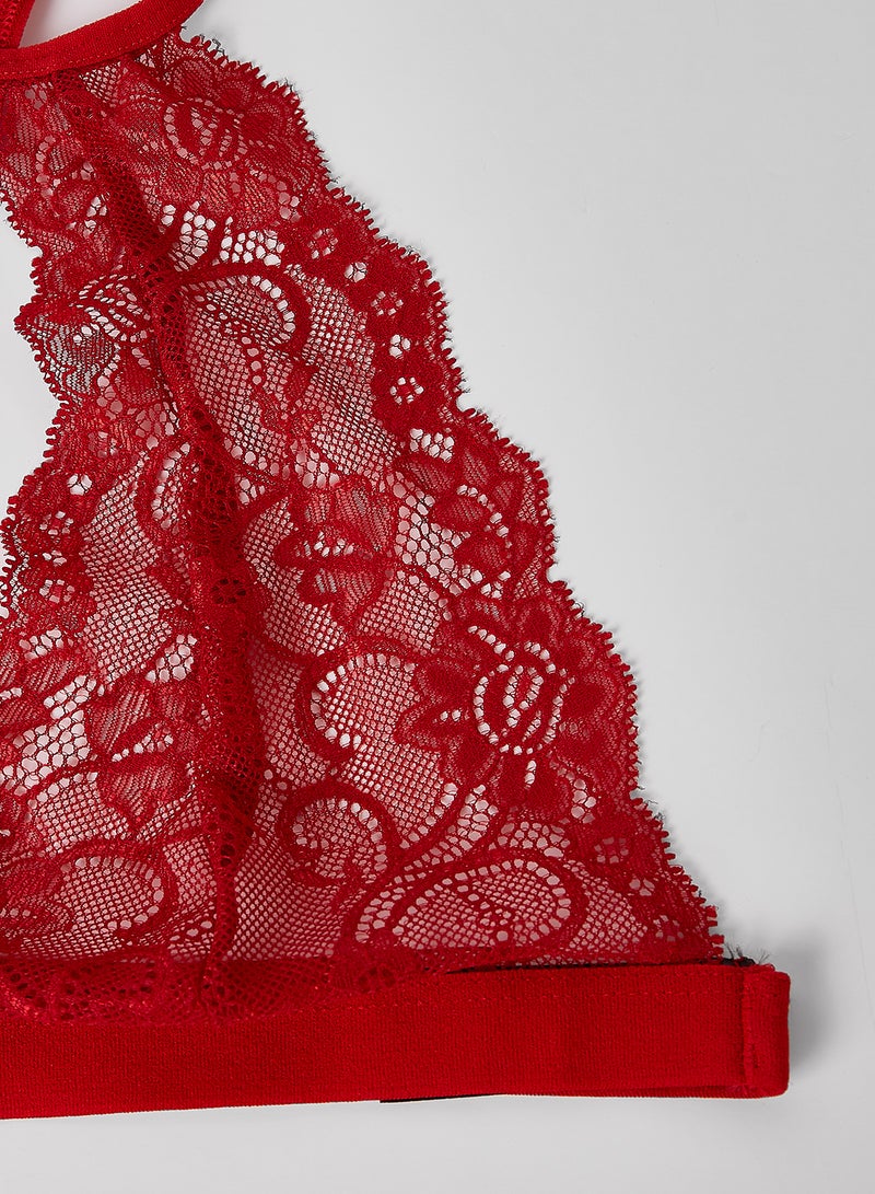 trendyol - Lace Bralette Burgundy - Image 1