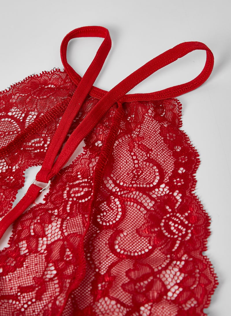trendyol - Lace Bralette Burgundy - Image 1