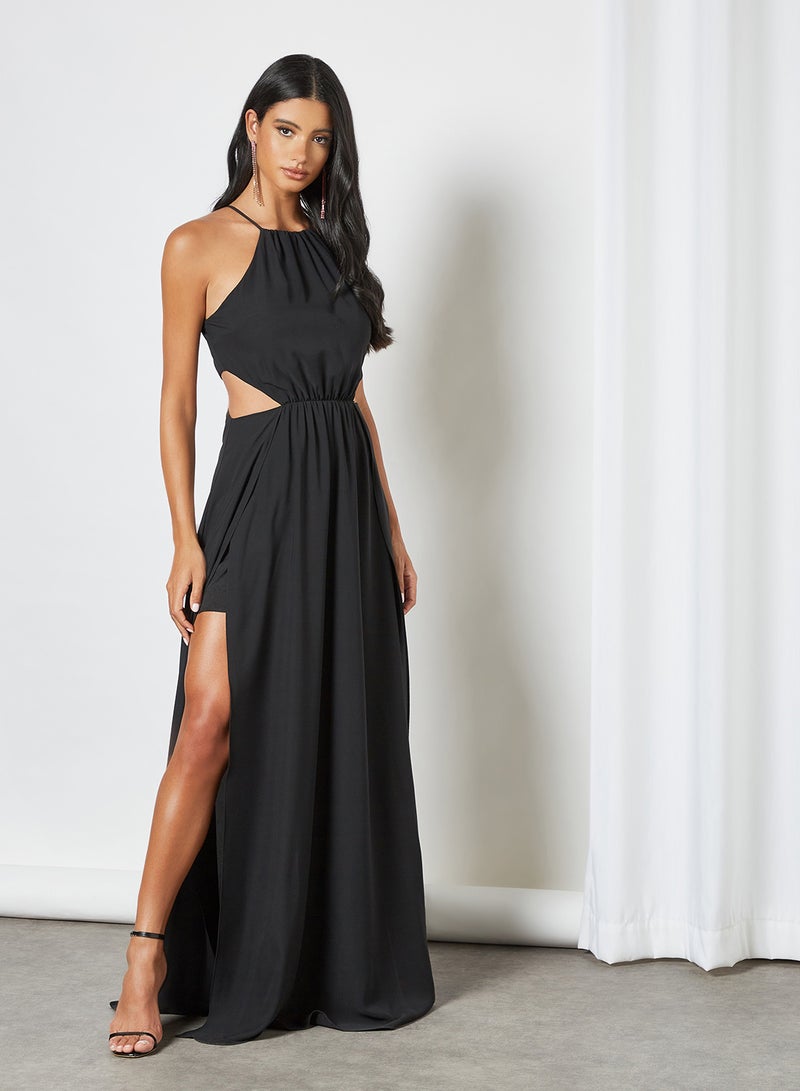 trendyol - Cut-Out Maxi Dress Black - Image 1