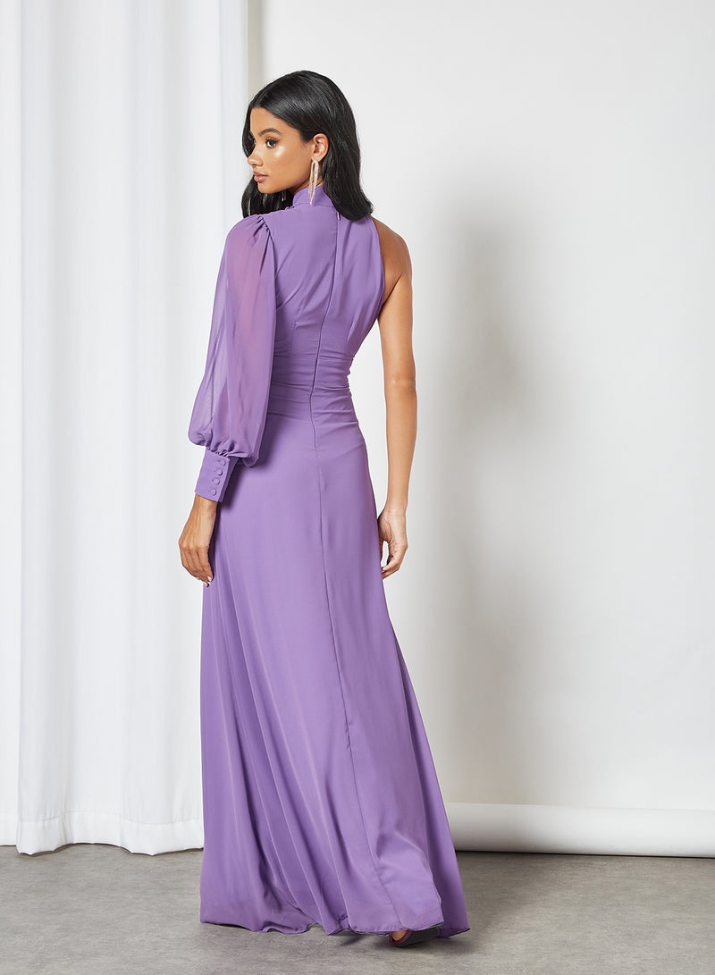 trendyol - Cut-Out Detail Maxi Dress Purple - Image 1