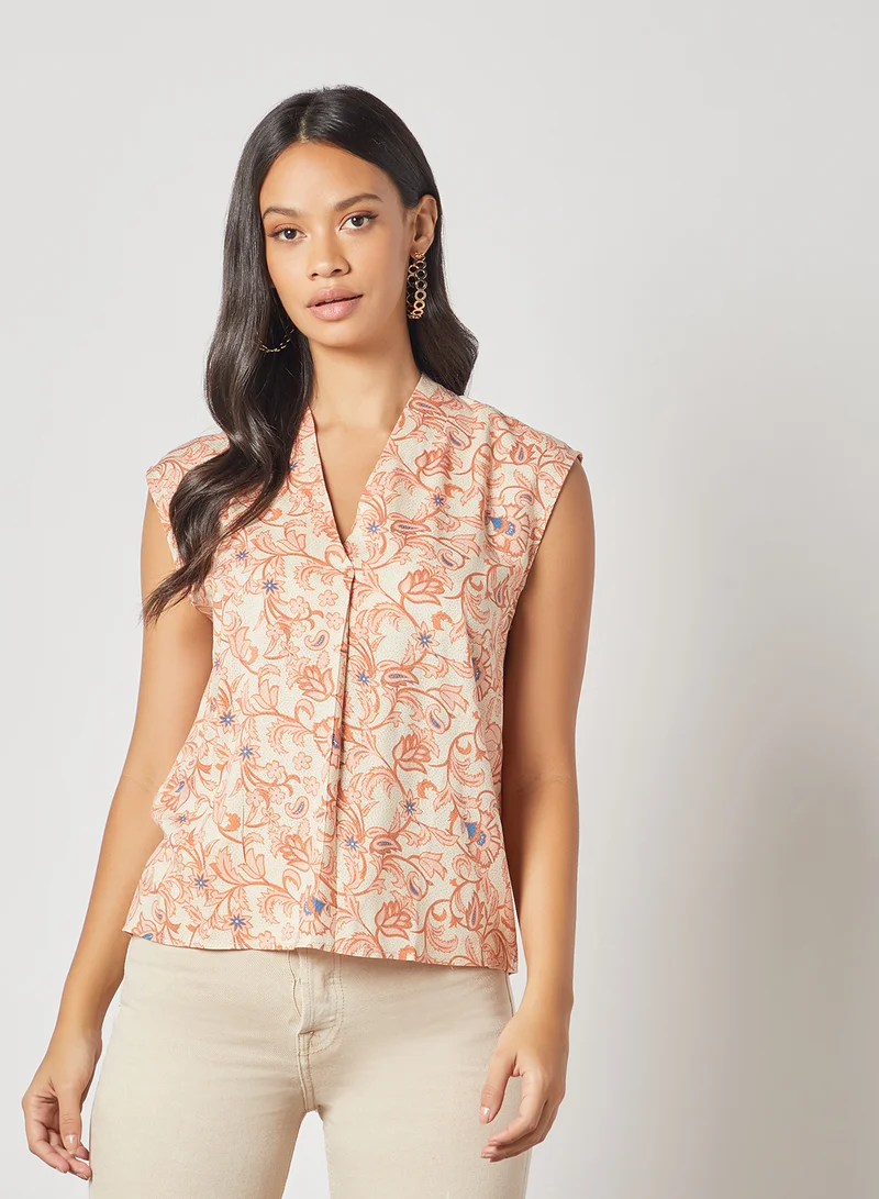 Y.A.S Printed Blouse Dawn