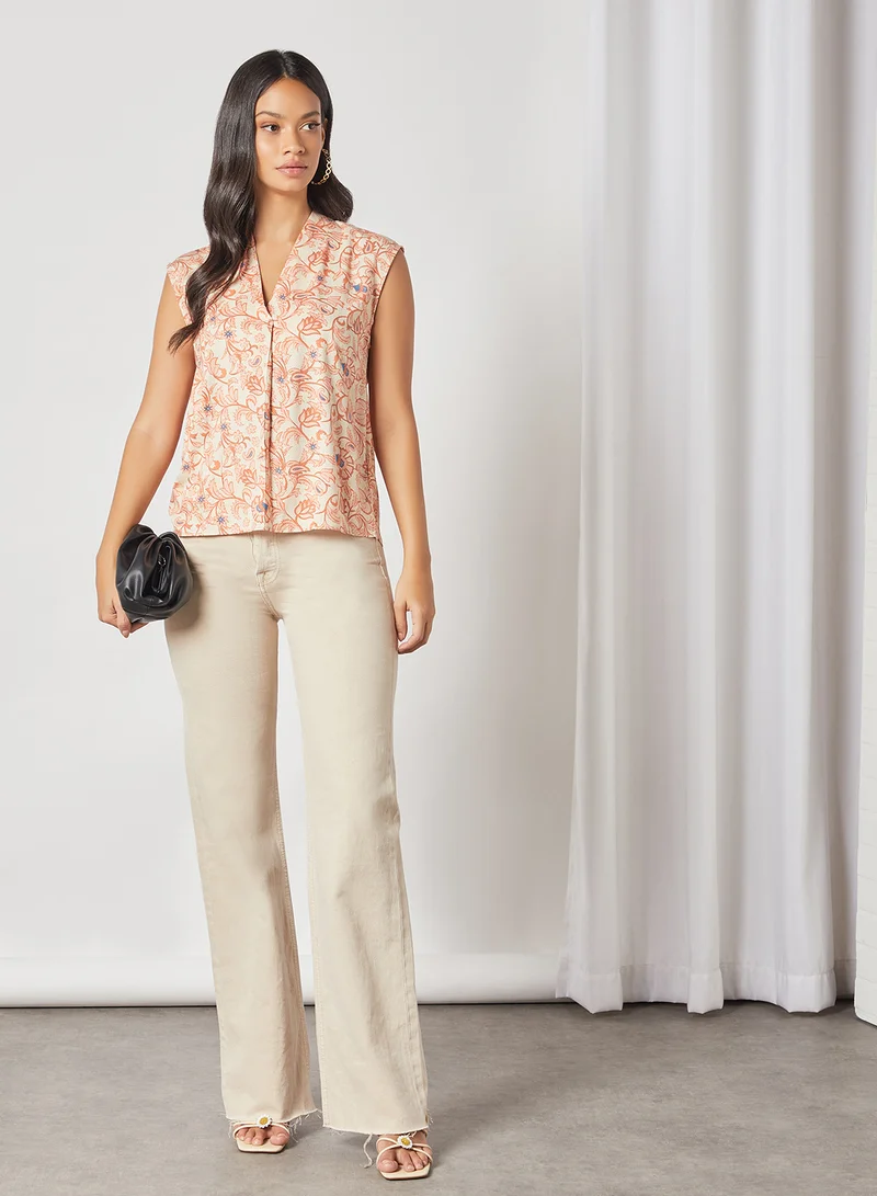 Y.A.S Printed Blouse Dawn