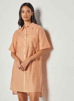 Y.A.S Short Sleeve Shirt Dress Sandstone  - Image 1