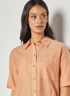 Y.A.S Short Sleeve Shirt Dress Sandstone  - Image 4