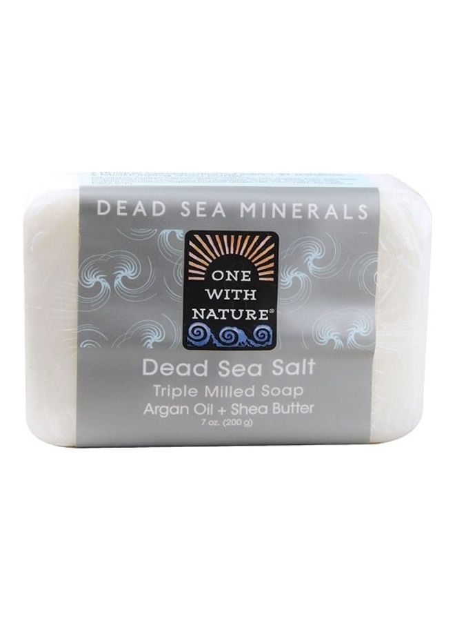 One With Nature Organics Triple Milled Mineral Soap Bar White 200grams 