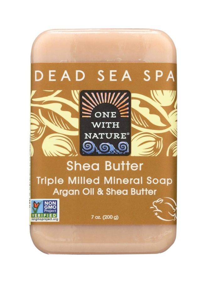 One With Nature Organics - Triple Milled Mineral Soap Bar Pink 200grams - Image 1