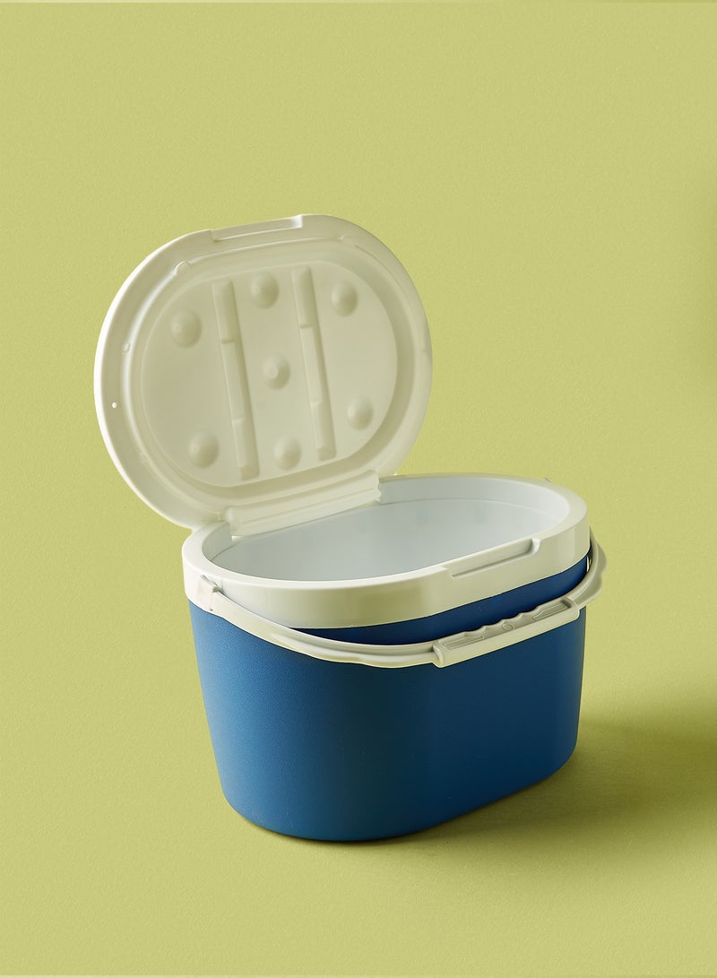 Noon East - 6 L Ice Box - For Outdoor Use - Portable - For Drinks And Food - Storage Box - Cooler - Blue-White Blue-White 6 L - Image 1