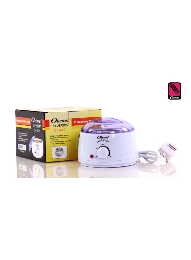 أوكيما جهاز لتسخين الشمع بنفسجي/أبيض 15سم - Image 3