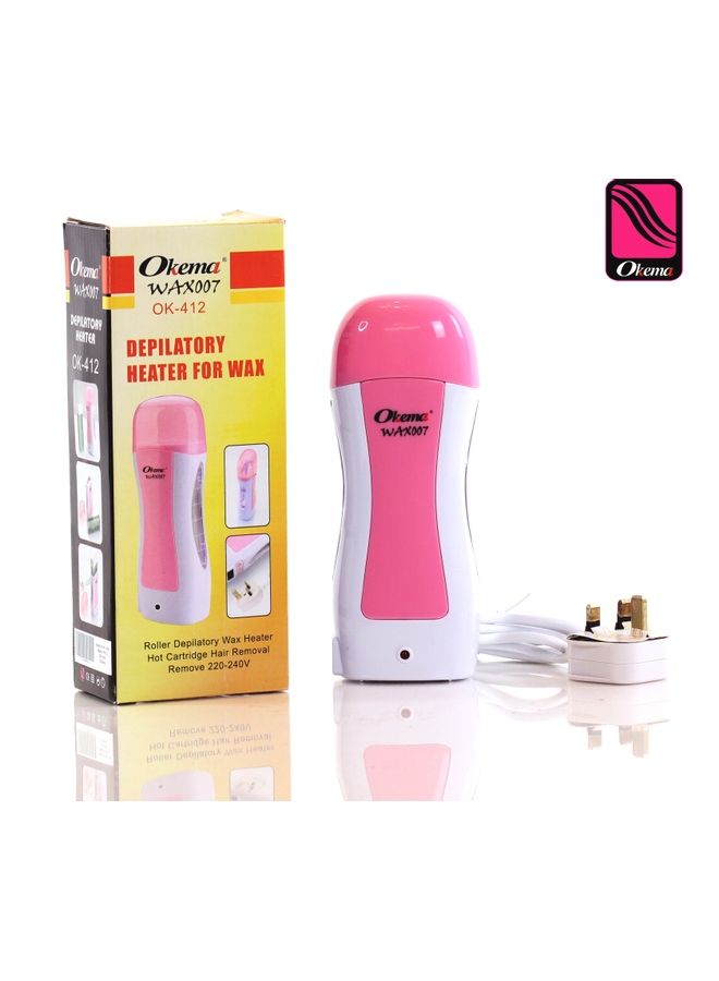 Okema wax heating device OK-412 pink-white 8cm - Image 1