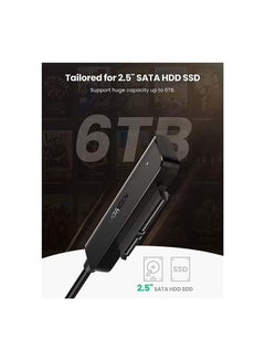 كابل قرص صلب بمحول ساتا إلى USB 3.0 لقارئ القرص الخارجي محرك أقراص SSD ومحرك أقراص صلبة HDD مقاس 2.5 بوصة، موصل UASP متطور للنقل لبطاقة كروشيال سان ديسك دابليو دي من سامسونج أسود - v1618723694/N46564077A_3