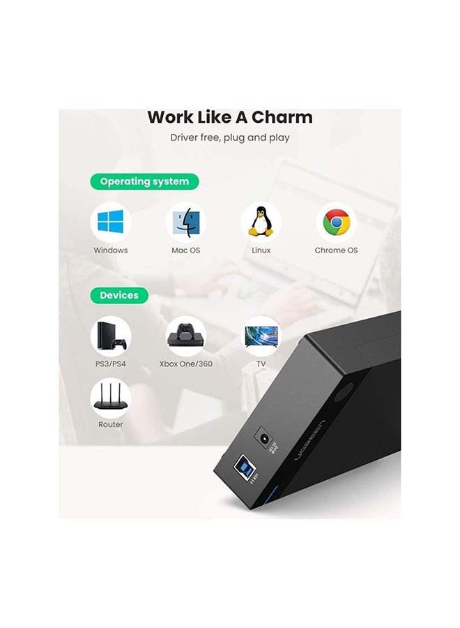 Ugreen - External Hard Drive Enclosure Black - Image 1