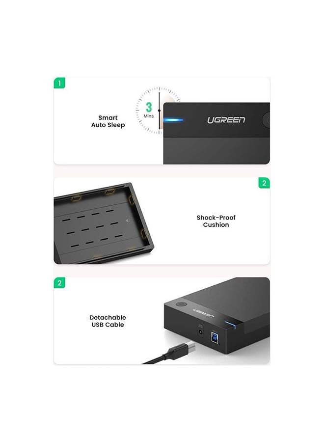 Ugreen - External Hard Drive Enclosure Black - Image 1
