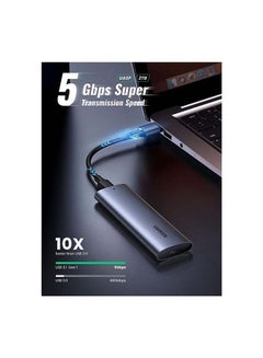 Ugreen M.2 SATA SSD Enclosure USB 3.1 Gen 2 to M2 NGFF to M.2 M+B B-Key Caddy 2280 2260 2242 2230 Thunderbolt 3 External Drive Reader WD Blue 3D GREEN Samsung 860 EVO Silver  - Image 3