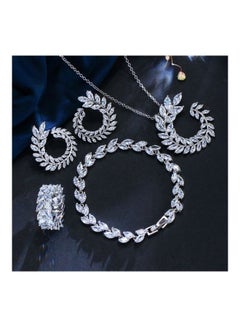 شمس مجموعة مجوهرات شوارفسكي بأحجار ثمينة  - Image 3