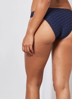 trendyol Textured Pattern Bikini Bottom Navy  - Image 2