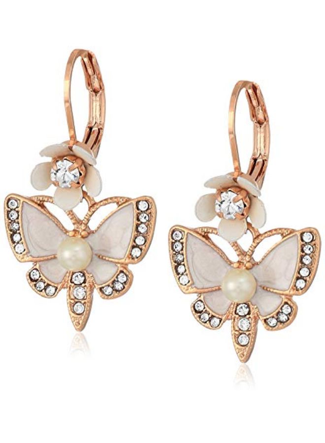 Betsey Johnson - Butterfly Dangle Earrings - Image 1