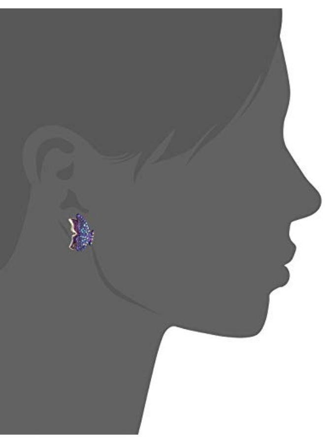 Betsey Johnson (GBG) Pave Butterfly Stud Earrings - Image 2