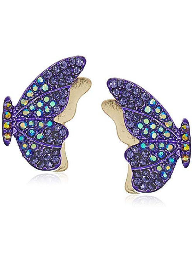 Betsey Johnson (GBG) Pave Butterfly Stud Earrings - Image 1