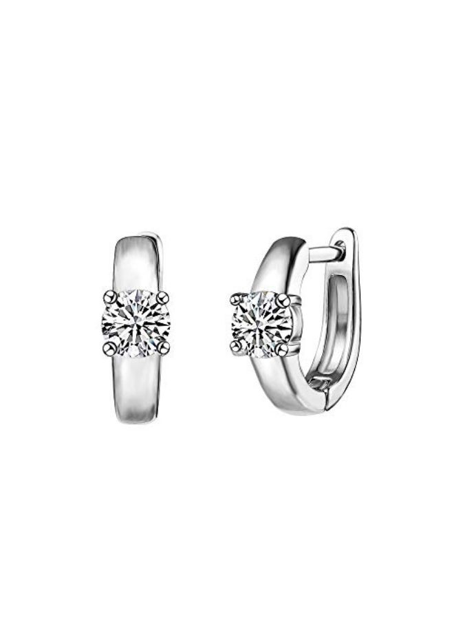 Barzel Cubic Zirconia Huggie Cuff Earrings - Image 1