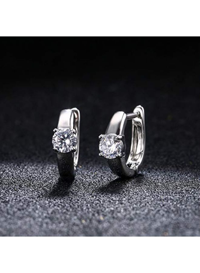 Barzel Cubic Zirconia Huggie Cuff Earrings - Image 4