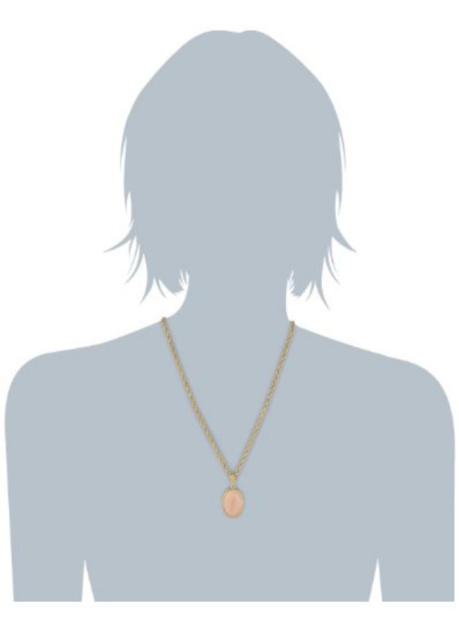 1928 Jewelry Semi-Precious Collection Oval Pendant Necklace - Image 2