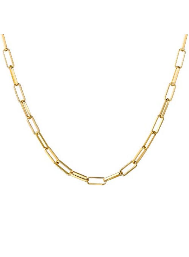 BOUTIQUELOVIN Dainty Paperclip Link Chain Necklace  - Image 1