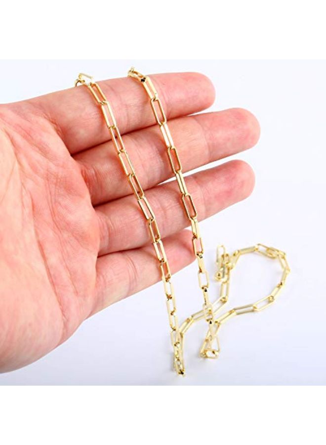 BOUTIQUELOVIN Dainty Paperclip Link Chain Necklace  - Image 2