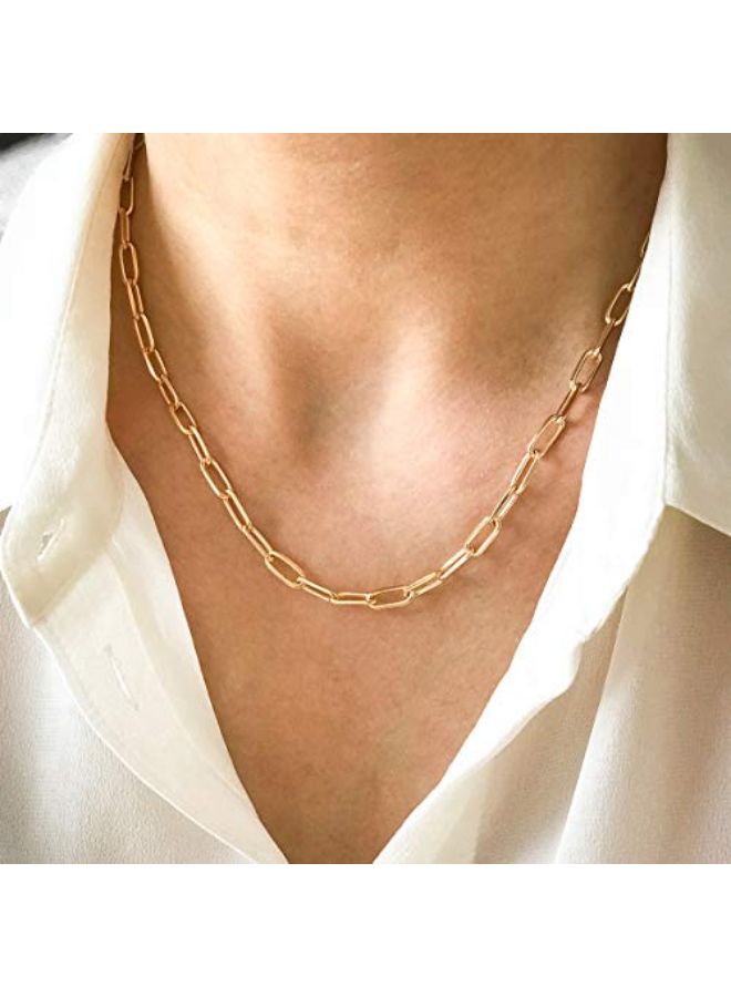 BOUTIQUELOVIN Dainty Paperclip Link Chain Necklace  - Image 3