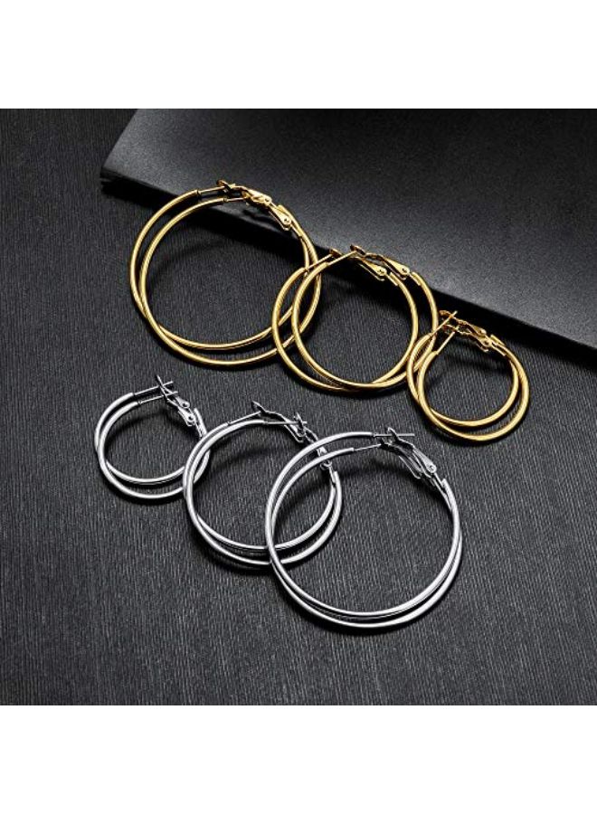 Cuicanstar 6 Pairs Of Stainless Steel Hoops - Image 2