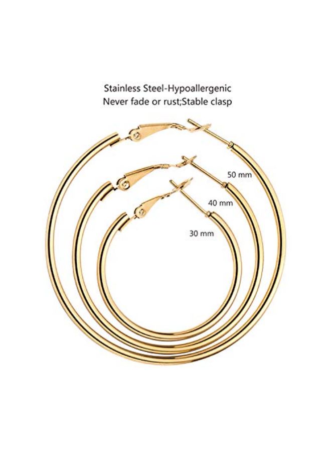 Cuicanstar 6 Pairs Of Stainless Steel Hoops - Image 3