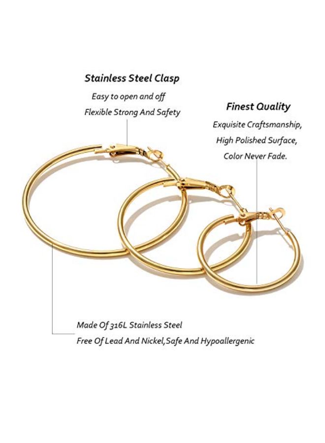 Cuicanstar 6 Pairs Of Stainless Steel Hoops - Image 5