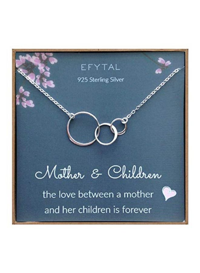 EFYTAL Three Interlocking Infinity Circles Necklace - Image 1