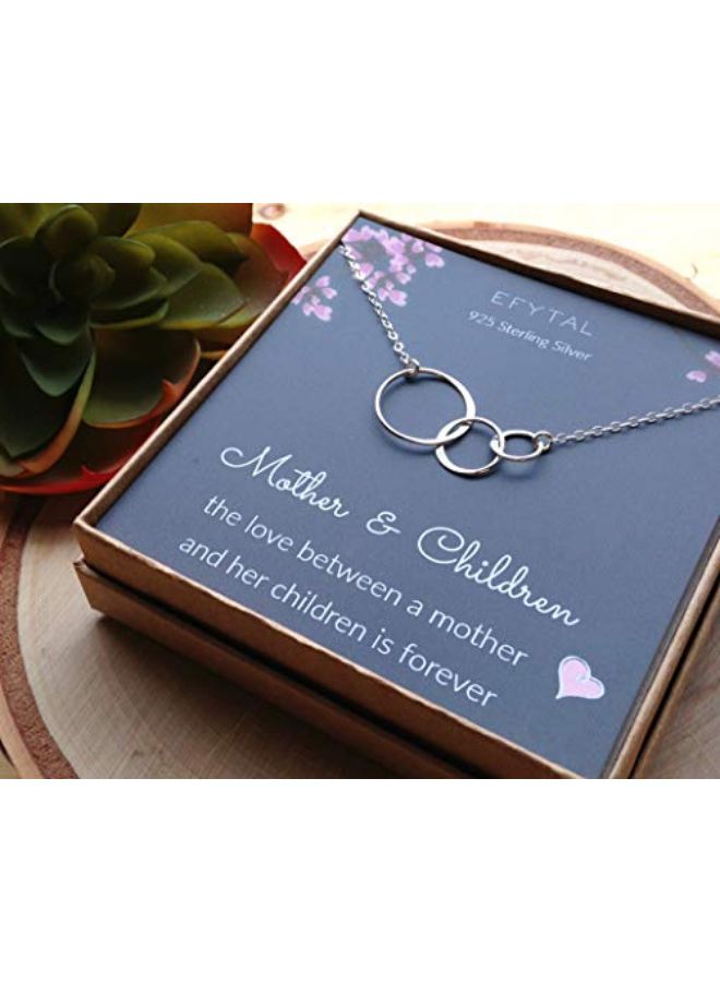 EFYTAL Three Interlocking Infinity Circles Necklace - Image 4