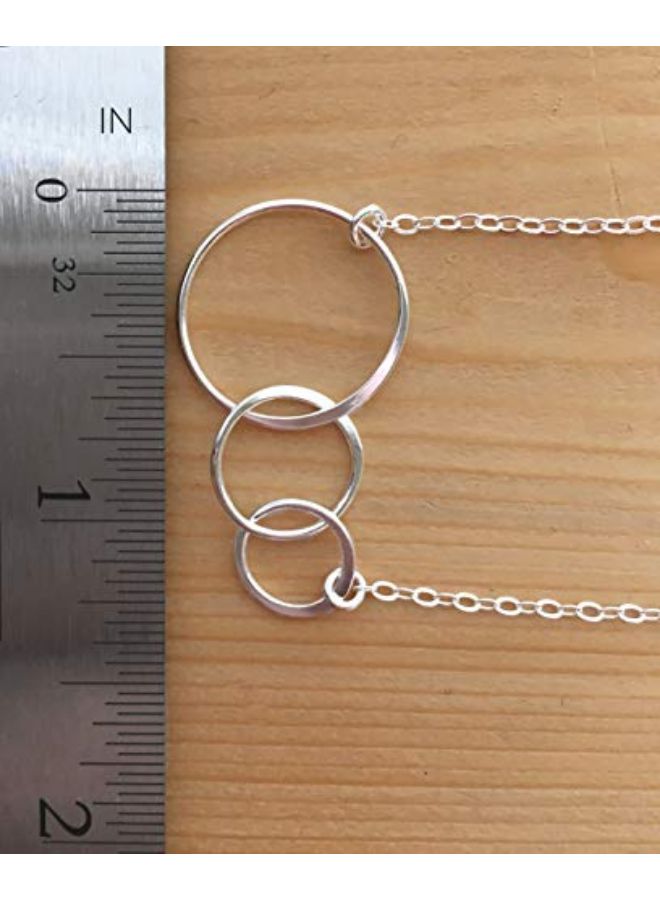 EFYTAL Three Interlocking Infinity Circles Necklace - Image 5
