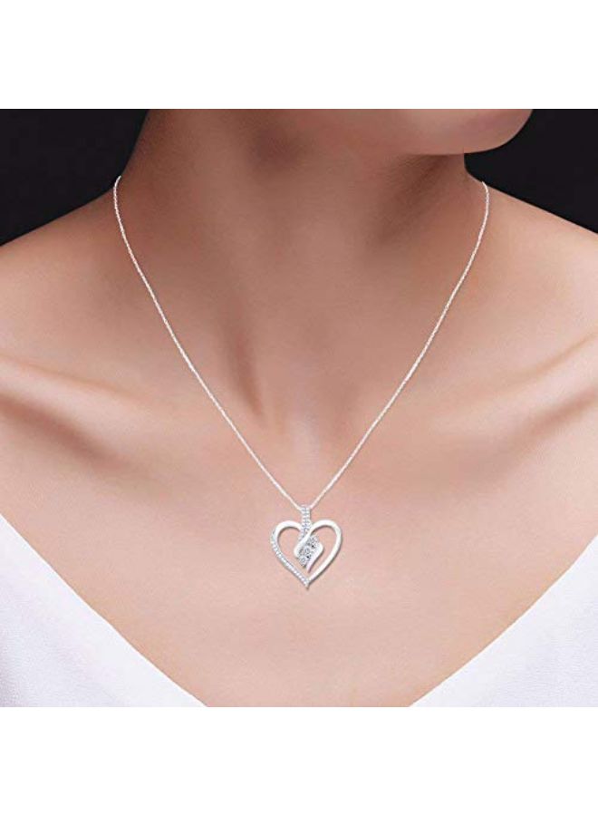 AFFY Natural Diamond Heart Pendant Necklace  - Image 3
