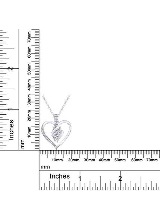 AFFY Natural Diamond Heart Pendant Necklace  - Image 4