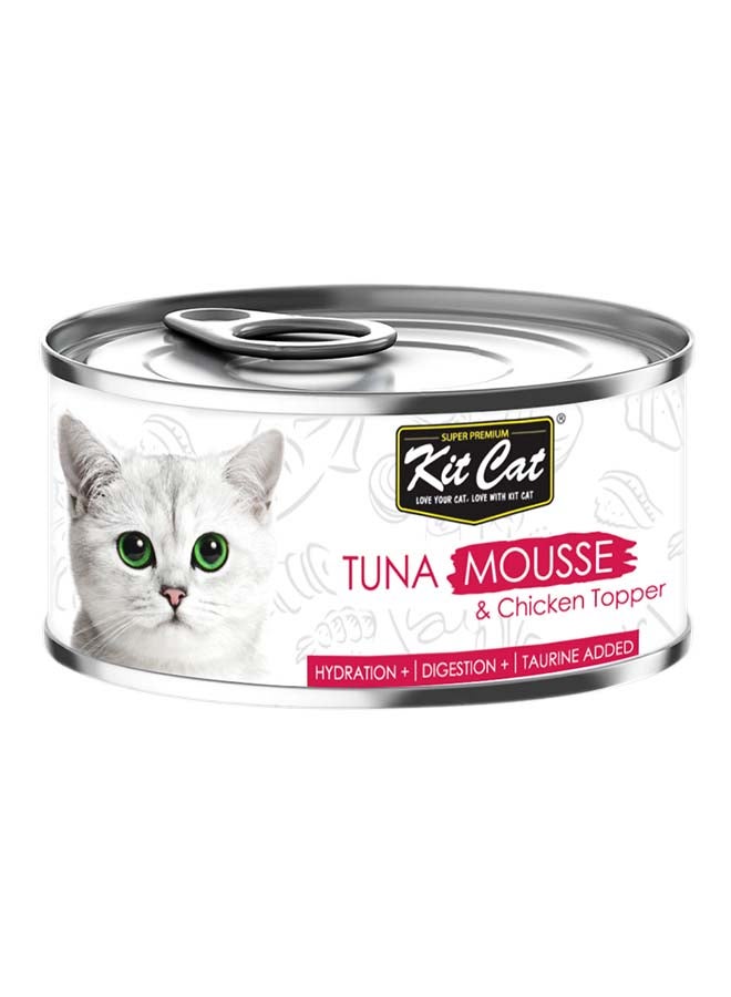 Kit Cat Tuna Mousse And Chicken Toppers Multicolour 80grams