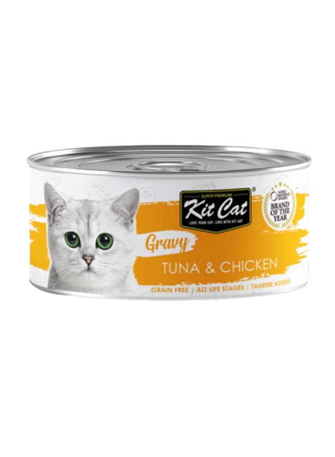 Kit Cat Gravy Tuna And Chicken Multicolour 70grams