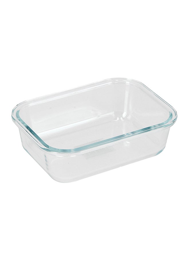 DELCASA - Rectangular Glass Air Tight Container Red/Clear - Image 1