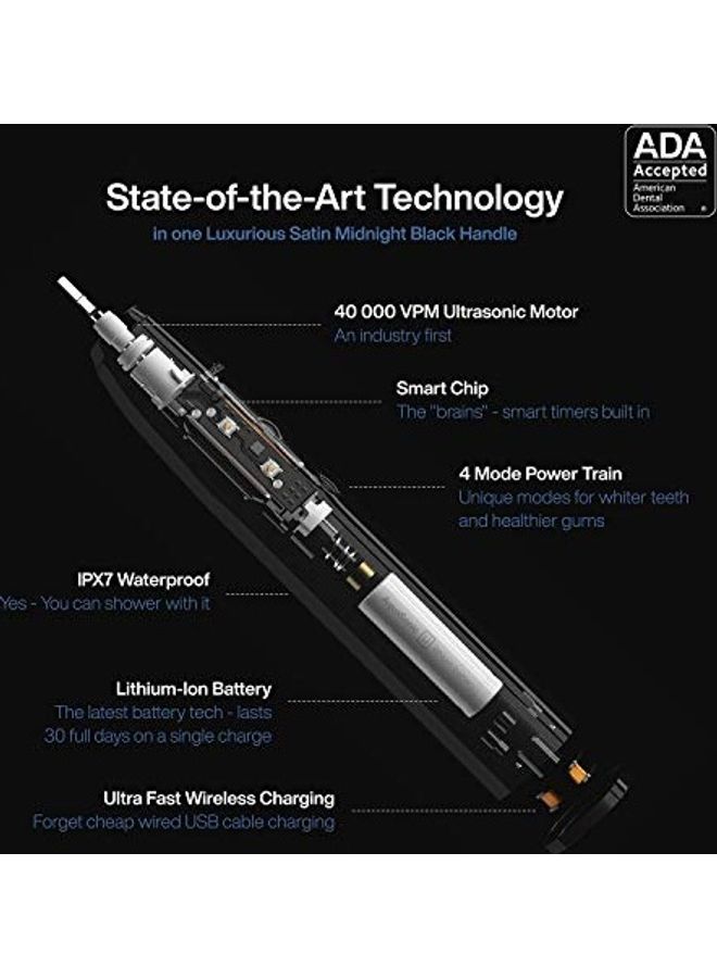 Aquasonic Electric Toothbrush Set Black/White - Image 2