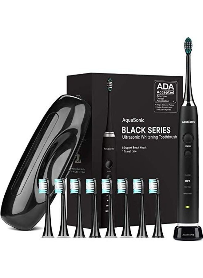 Aquasonic Electric Toothbrush Set Black/White - Image 1