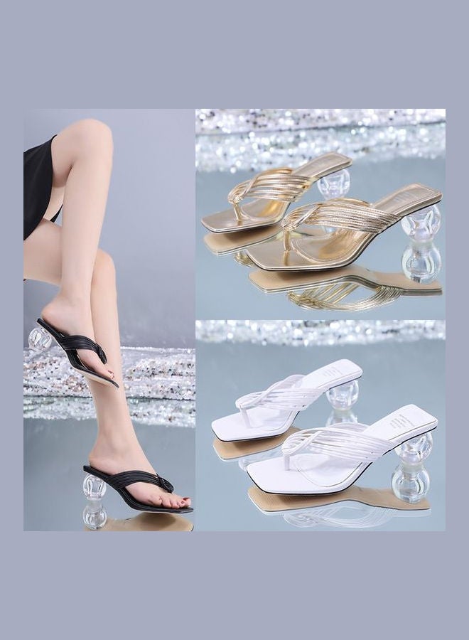 Elegant Heel Sandals Gold  - Image 4