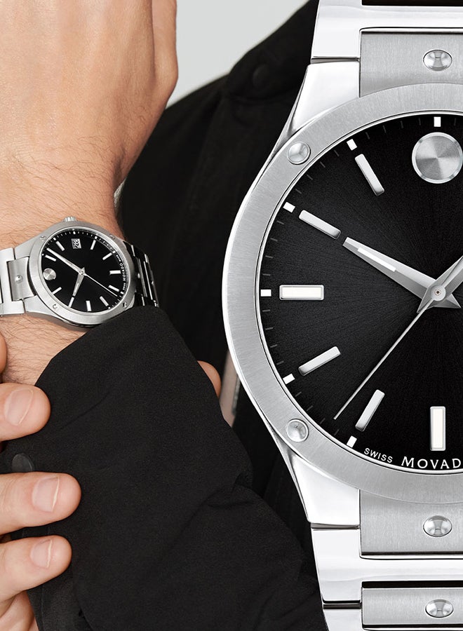 Men's Water Resistance Stainless Steel Analog Watch 0607541 - 41 mm - Silver