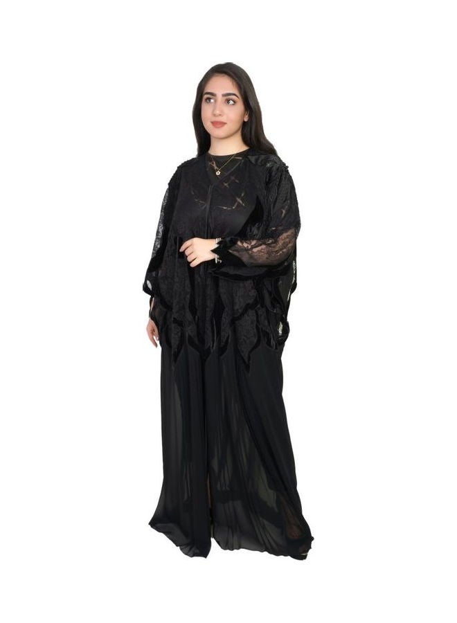 عباية كاجوال مريحة وعصرية أسود - Image 1