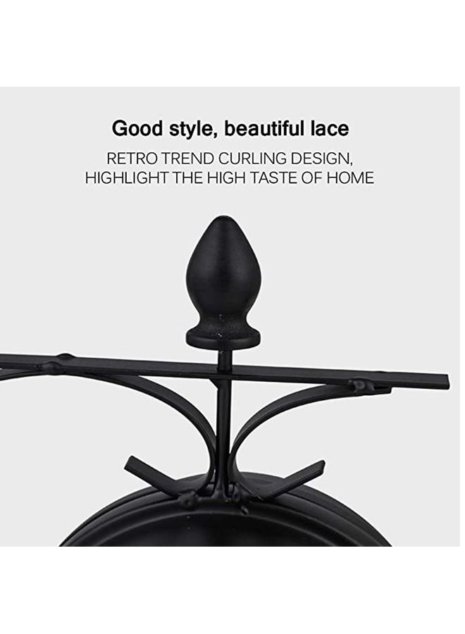 We Happy - European Style Double Sided Vintage Wall Clock Black/Yellow 21.8 x 21.8cm - Image 1